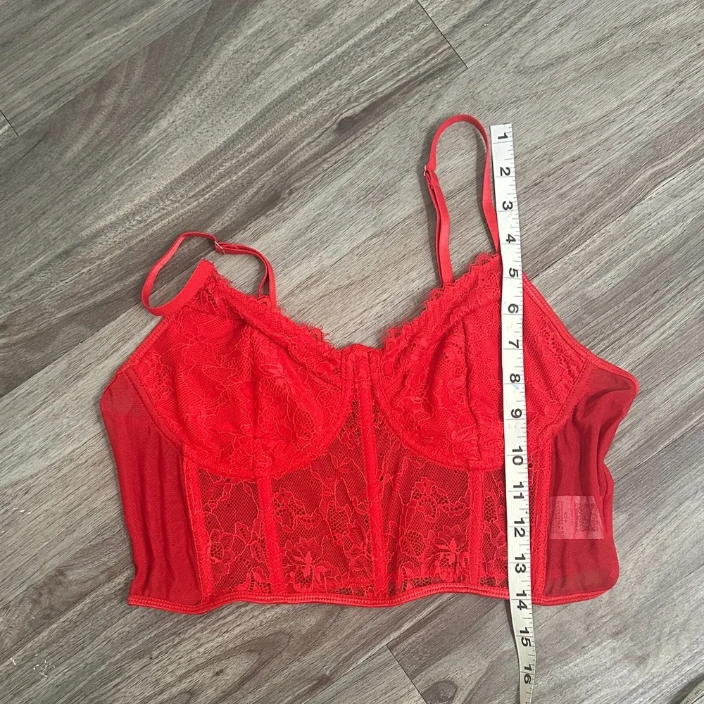 Chic Red Lace Bralette